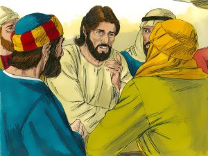 Jesus speaks to his disciples